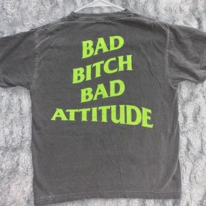 Womens small grey green graphic tee